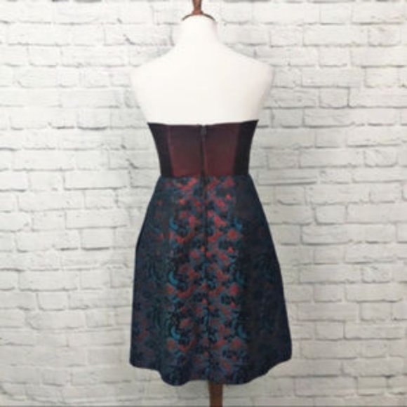 Anthropologie Leifnotes Paprika Brocade Dress 4 - Picture 3 of 8